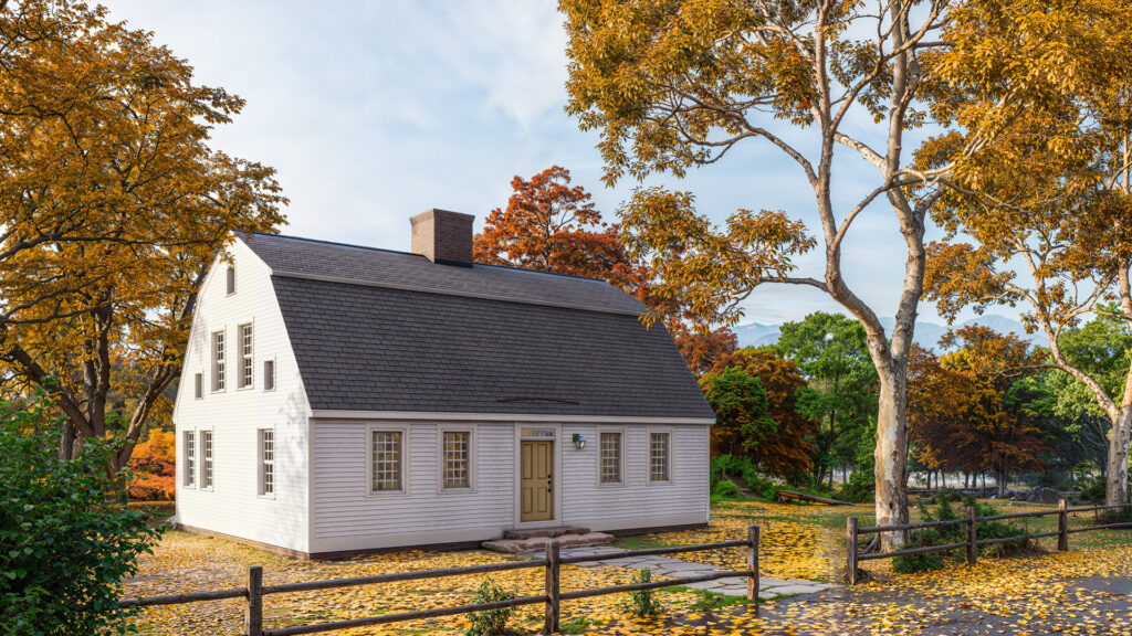 White Gambrel home
