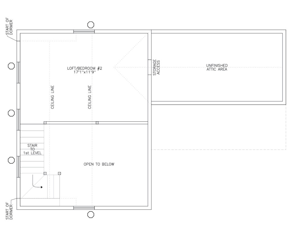 The Beckwith ADU second floor plan