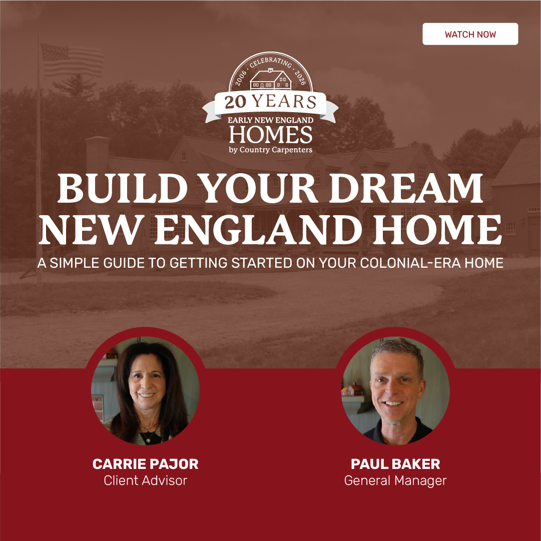 Brick fireplace in an Early New England Home